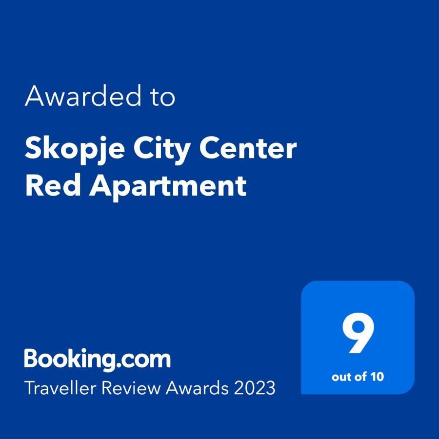 Skopje City Center Red Apartment Exterior foto